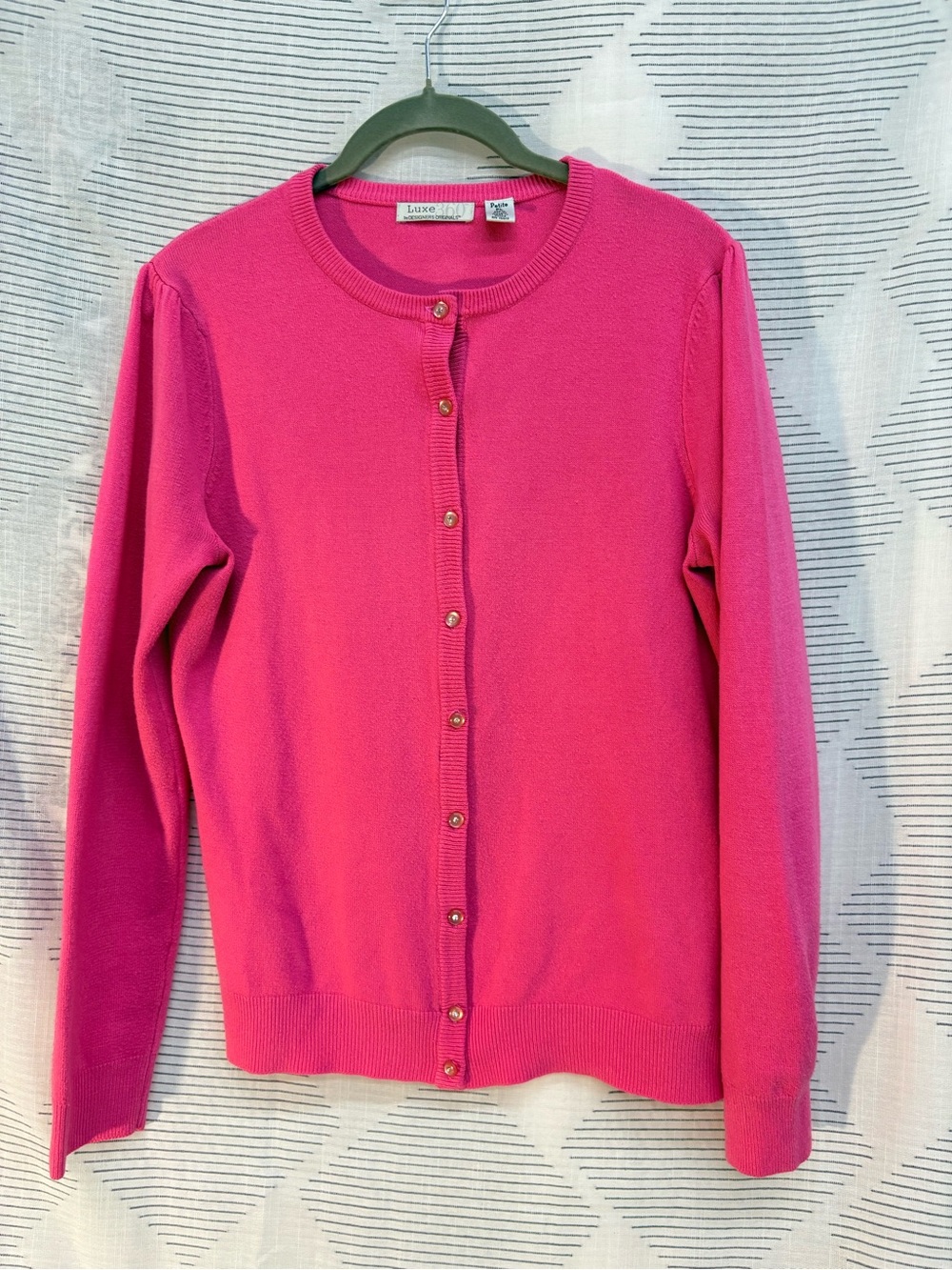 Barbie Pink Feminine Cozy Grandma Cottagecore Button Cardigan Sweater